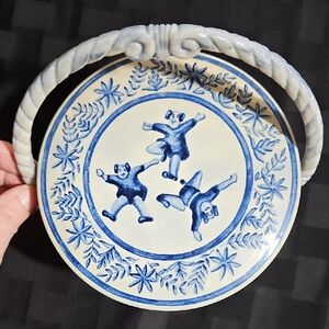 Fricke & Nacke Western Germany Metal Tin with Roped Metal Handle